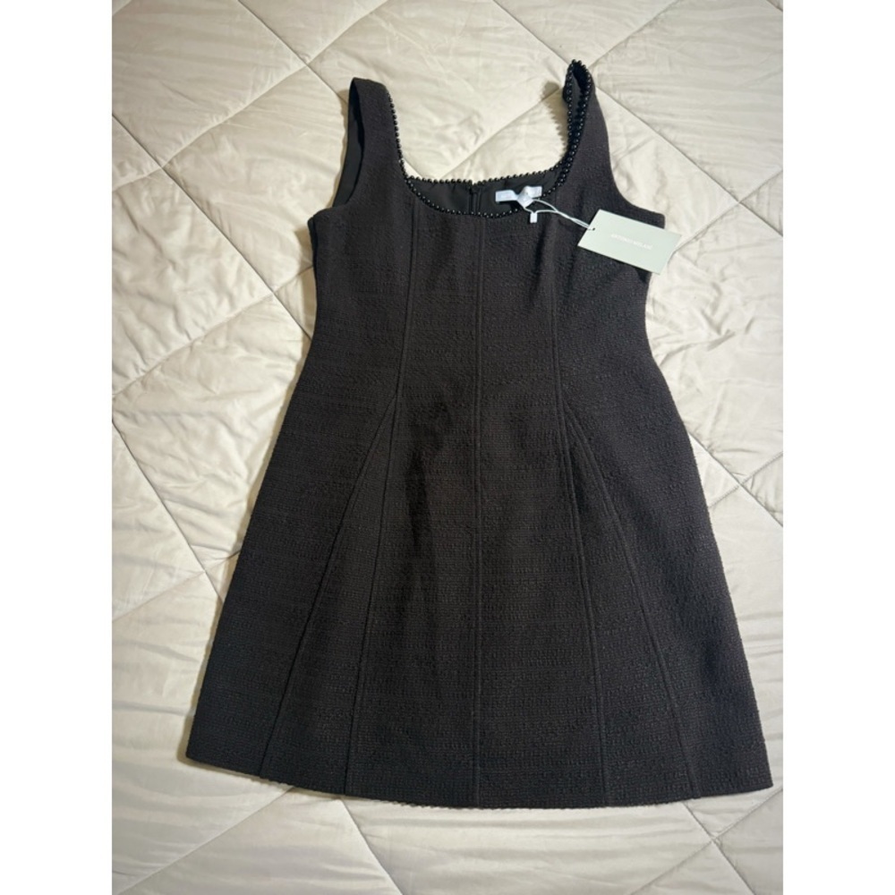 Macy Tweed Black Dress - Picture 2 of 4